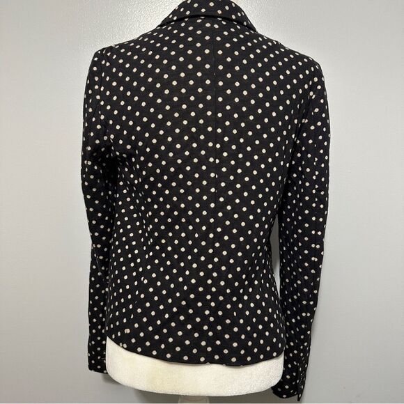 The Loft soft polka dot blazer Black with beige spots size 6 - Picture 3 of 9